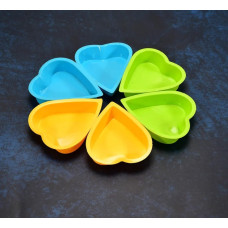 Heart-shaped Mold Silicone Mold Cake Mold Cake Tools Baking Tools Bakeware Cake Tool (pack of 6)