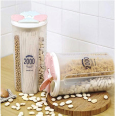 Kitchen Storage - Transparent Sealed Cans / Jars / Storage Box 4 Section