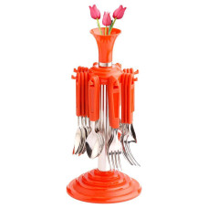 New Stylish 24 Pcs Plastic, Stainless Steel Cutlery Set (Pack of 24)