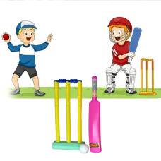 Plastic Cricket Bat Ball Set for Boys and Girls
