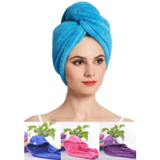 Quick Turban Hair-Drying Absorbent Microfiber Towel / Dry Shower Caps