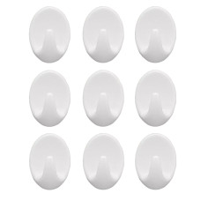 Self Adhesive Plastic Wall Hook Set for Home Kitchen and Other Places (Pack of 9)