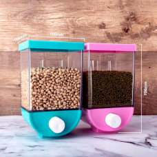 Wall Mounted Cornflakes / Cereal / Pulses / Beans / Oatmeal / Candy / Namkeen / Dry Food Storage Box / Tank - 1100 ml (assorted color)